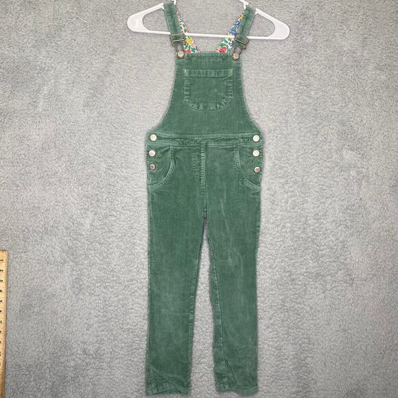 Mini boden girls 5-6 years green overalls courdroy colorful stretch - Picture 1 of 10